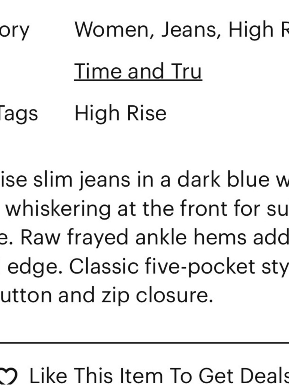 Time-and-tru Women's Blue and Navy Jeans - Picture 8 of 8
